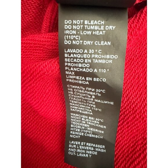 The Kooples Mens Red Hoodie‎ Kangaroo Pocket Arm Zip Cotton Size M - Picture 12 of 12